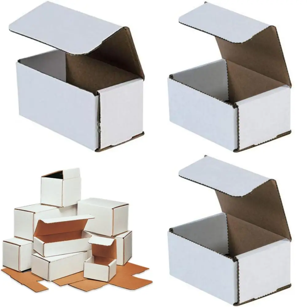 

Транспортировочные коробки с безопасной печатью — почтовые консервы 6x3x3 — белая складная упаковка из гофрированного картона для почтовых отправлений, перемещения, хранения и организации