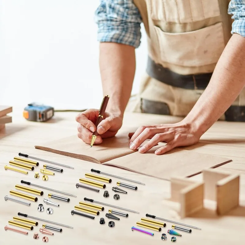 4 قطعة 7 مللي متر مجموعات صنع القلم ل Woodturning Slimline القلم السائبة تويست عدة مع عبوة مخرطة تحول لوازم لصنع Offi