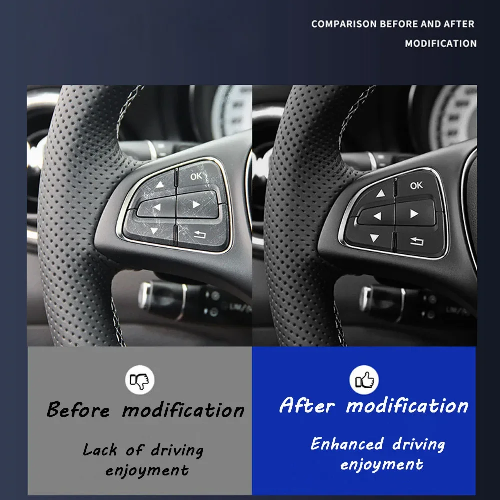 

ABS Steering Wheel Button Cover Trim For Mercedes-Benz W205 W206 X156 X253 C117 X118 GLC CLA GLA car Interior Accessories
