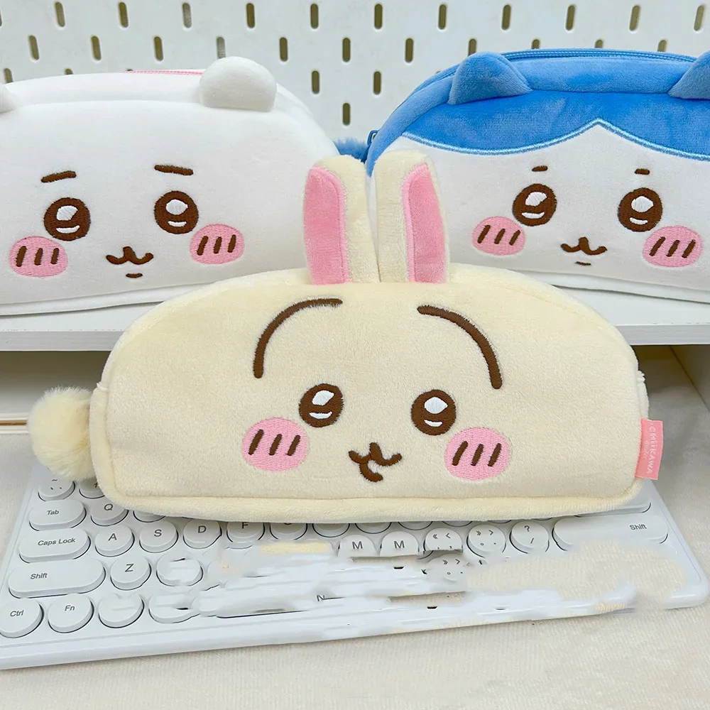 cute Chiikawa pencil case Stationery Box Anime Kawaii Miniso Usagi Hachiware Student Large Capacity Cosmetic bag festival Gifts