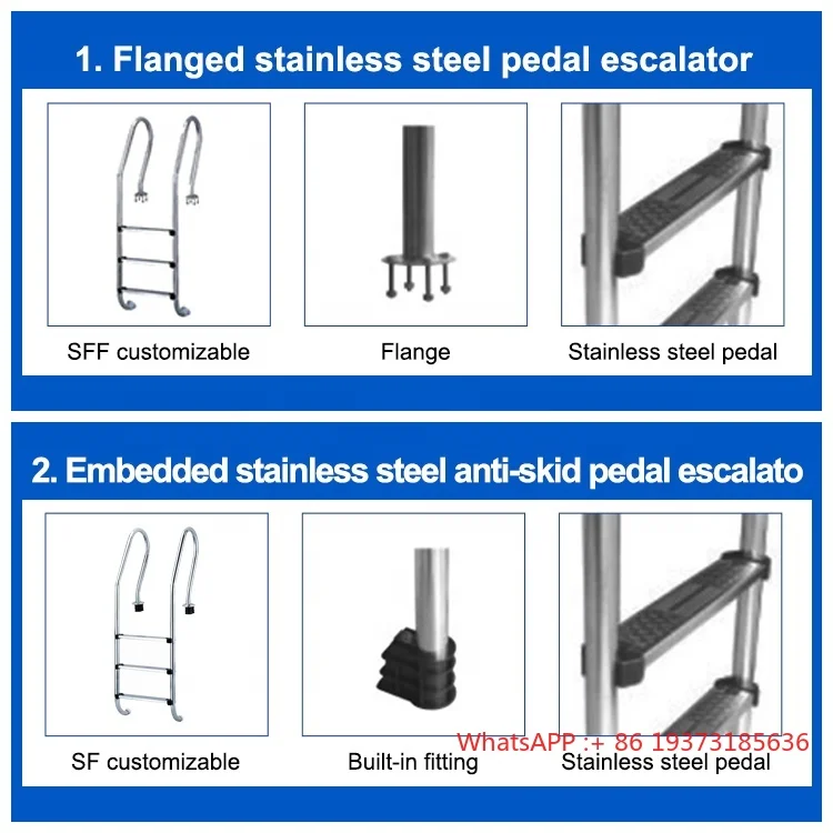 Fenlin Factory High Quality SF Stainless Steel Piscinas Pisina Swimming Pool Stairs Ladder for Pools