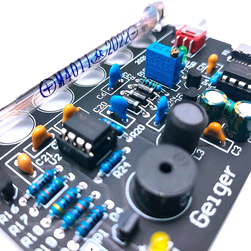 Imagem -03 - Diy Kit Contador Geiger com Alarme Sonoro Placa Detector de Radiação Nuclear Tubo Miller Fácil de Usar