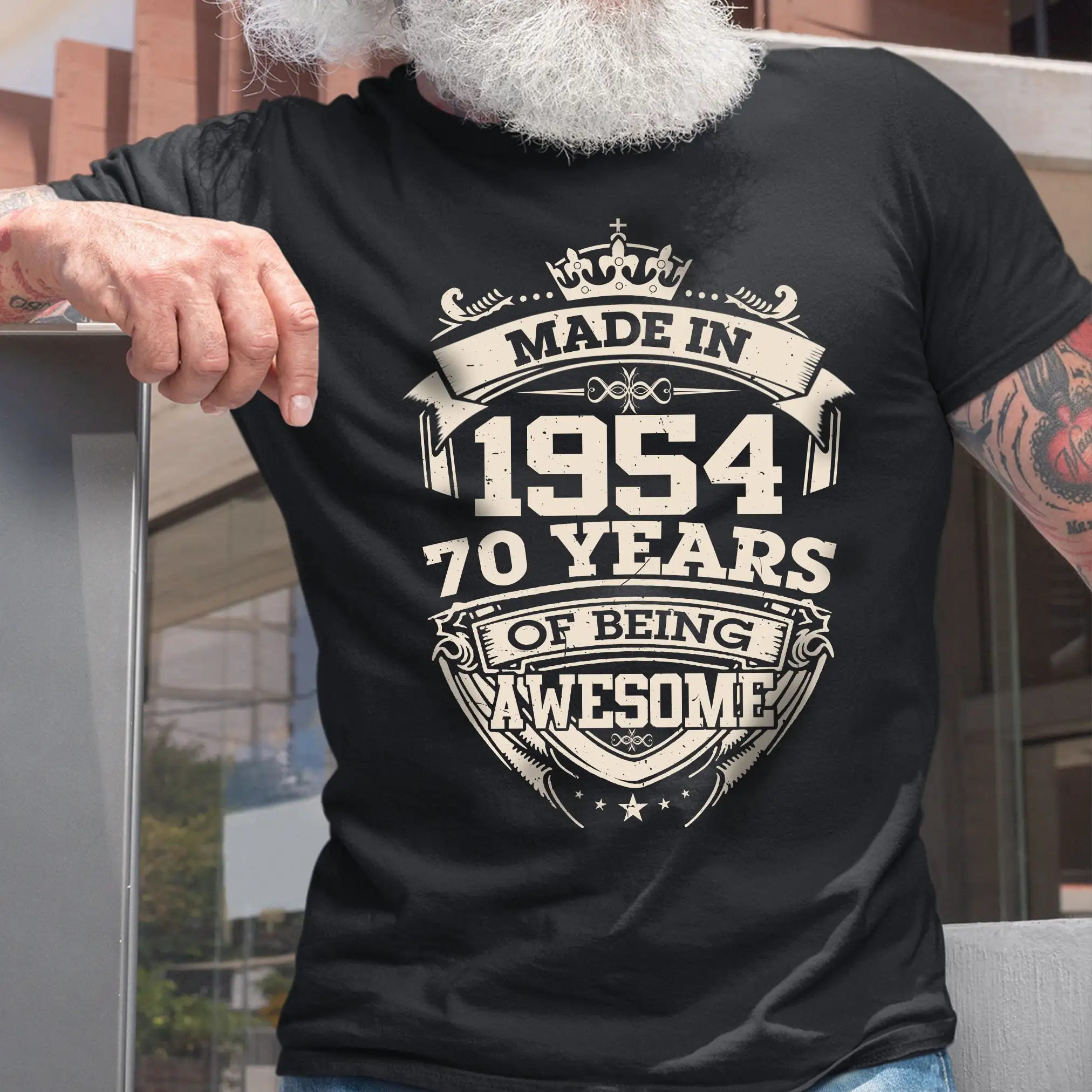 Vintage Made In 1954 Limited Edition 70 Years Of Being Awesome Birthday Men T Shirt Born Old 70th Party