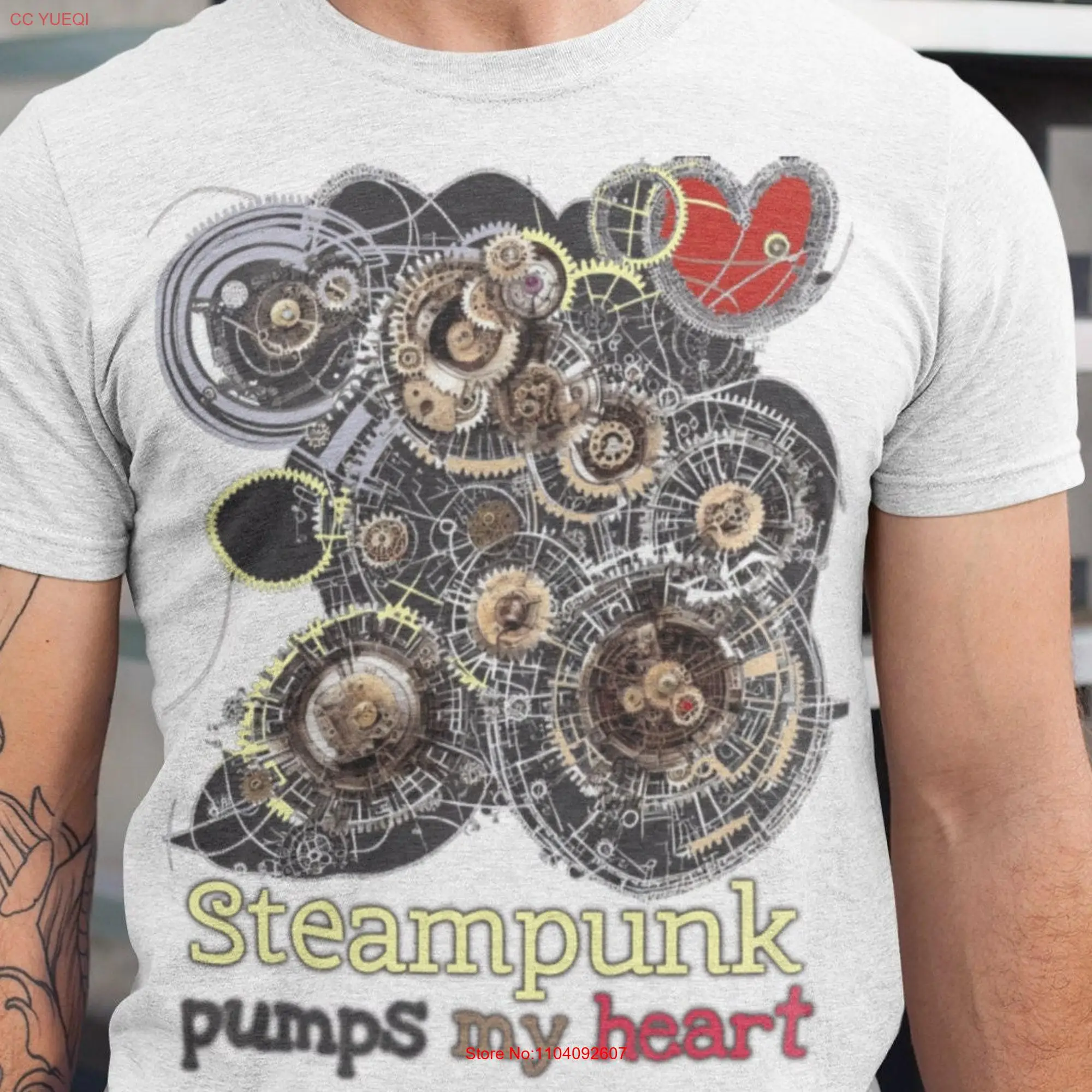 Steampunk pumps my heart  T Shirt long or short sleeves