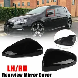 For VW Volkswagen Golf 6 MK6 GTI GTD 2009-2013 Car Rearview Side Mirror Cover Wing Cap Exterior Door Case Trim Carbon Fiber Look