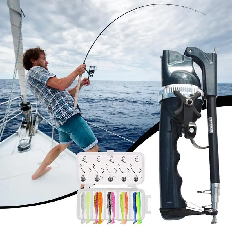 Telescopic Fishing Rod Reel Combo Foldable Compact Rod & Reel Combos Portable Complete Fishing Set Ergonomic Design Compact