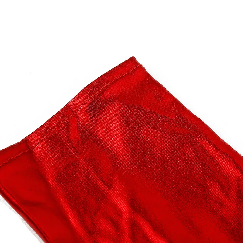 المرأة ورنيش الجلود هوك إصبع قفازات طويلة تأثيري ملهى ليلي القطب الرقص مرحلة الأداء مثير أصابع القفازات الإكسسوار #6