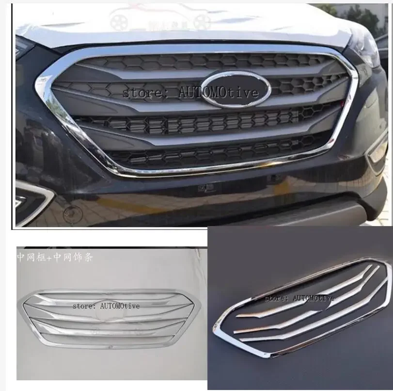 Factory Outlet Front Bumper Grille Frame for 2014 2015 2016 for Hyundai IX35 Chrome Accessories