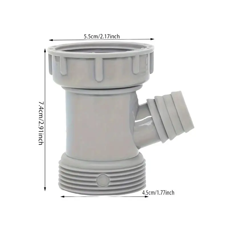 1/2/3 buah adaptor pipa pembuangan wastafel dapur berbentuk Y konektor cabang selokan ke laki-laki konektor Fitting Aksesori