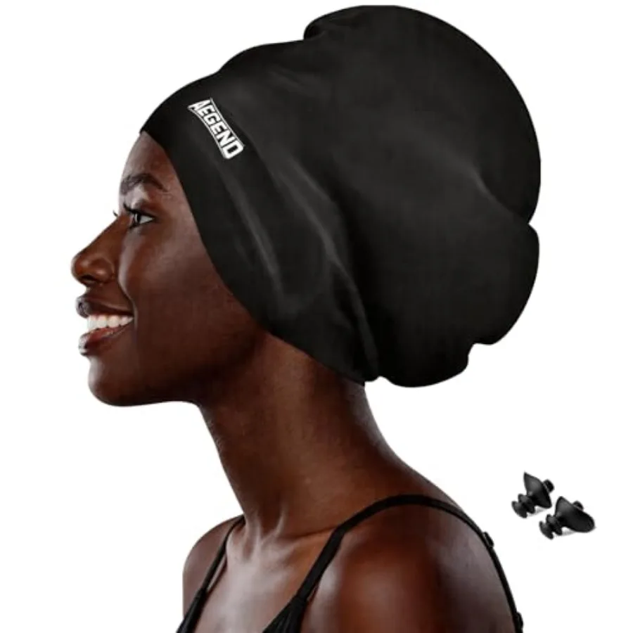 

Extra Swim Cap for Braids and Dreadlocks - Swimming Cap for Women Long Hair Adult Swim Cap for Long Thick Curly Hair Keep Your