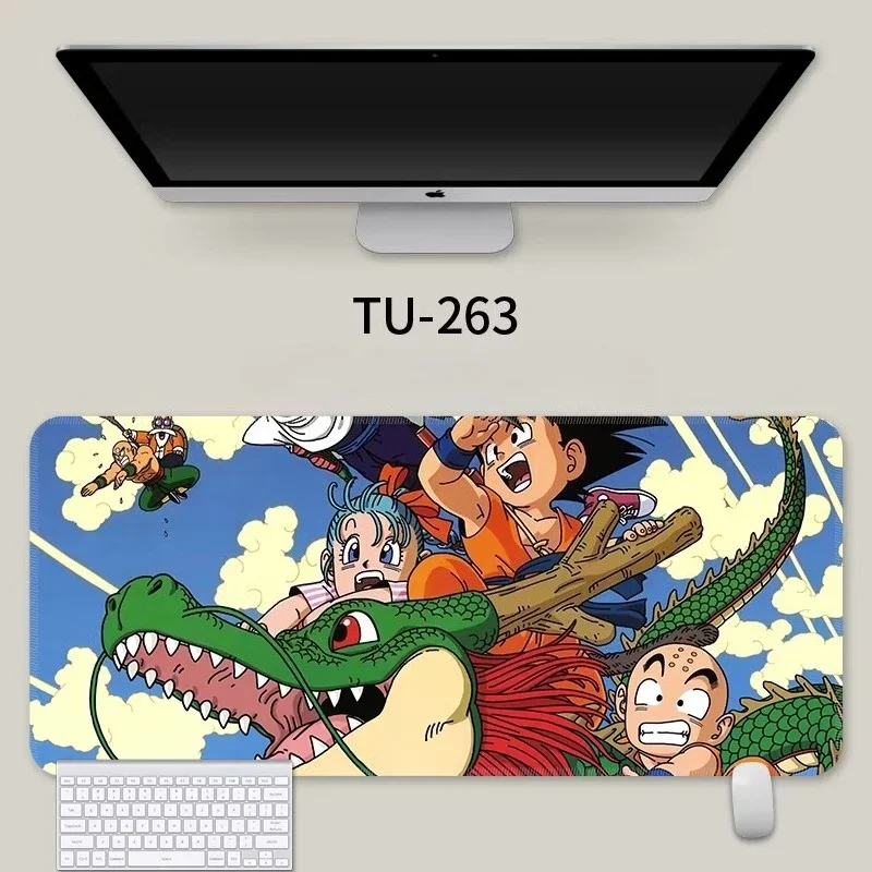 Blue Sky Cute Anime Characters On Cloud Cartoon Adventure Rubber Mouse Pad Non Slip Gaming Desk Mat For PC Laptop Keyboard Table