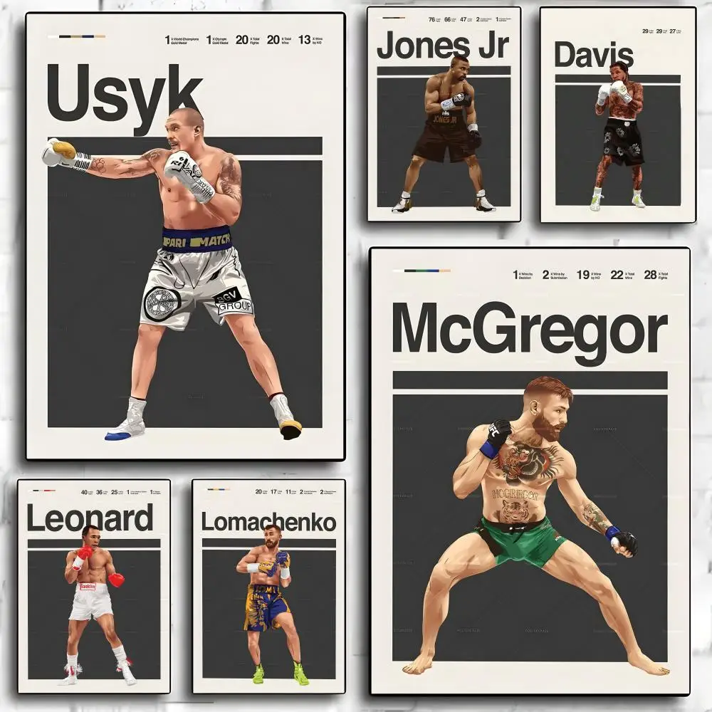 

Fighting Boxing Star M-MMA Poster HD Art Mural Waterproof Wall Decor Durable DIY Home Decoration for Living Room Bedroom