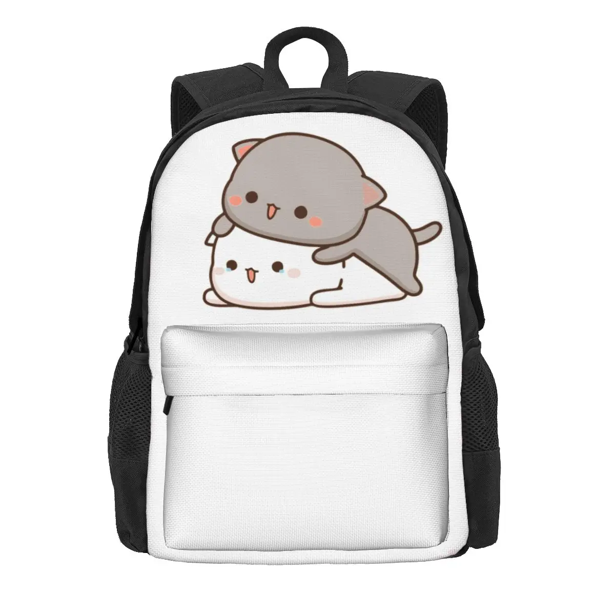 Şeftali Ve Goma Sarılma Mochi Şeftali Kedi Sırt Çantaları Erkek Kız Gizli Sakli Konusmalar Çocuk Okul Çantaları Karikatür Dizüstü Sırt Çantası Omuz Çantası
