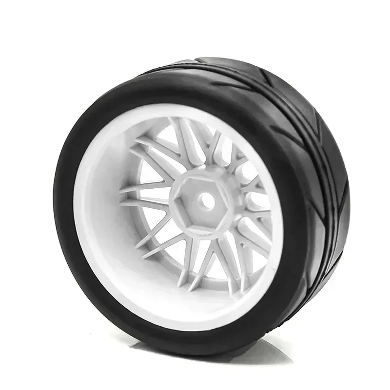 4 stücke 65mm Gummi Reifen Rad Reifen 12mm Hex für Tamiya TT01 TT01E TT02 TT02B TA06 XV01 XV02 PTG-2 1/10 RC Racing Auto Upgrade Teile