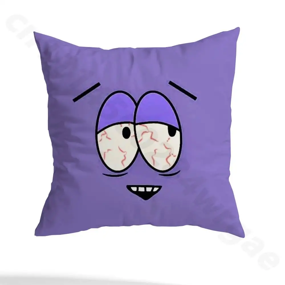 S-South P-Park Pillow Case Sofa Living Room Bedroom Headboard Backrest Cushion Square Cushion Nap Time