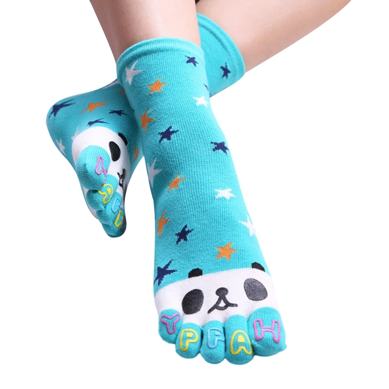 Women’s Elegant Crew Socks Cute Letter Print Full Toe Socks Soft Breathable Ankle Socks