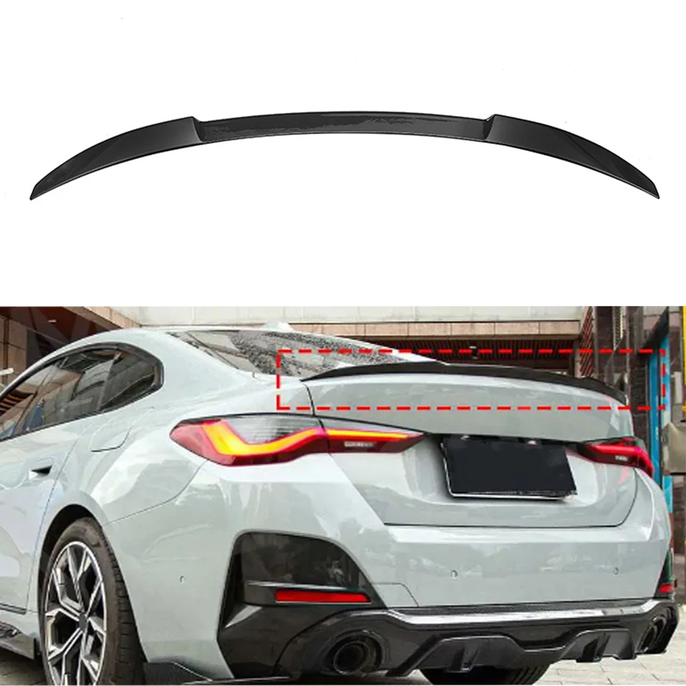 Rear Trunk Roof Lid Spoiler Wing Tail Lip Spoilers For BMW G24 G26 I4 430i M440i Gran Coupe 4 Door 2022 2023 2024 Gloss Black