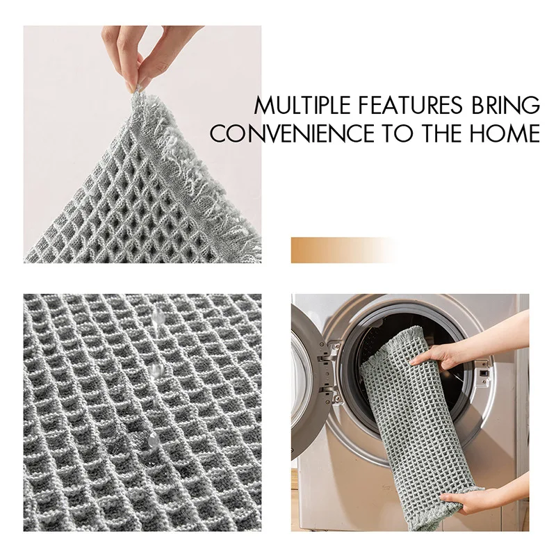 Bathroom Mat Woven Floor Mat Bathroom Floor Mat Entrance Absorbent Carpet Household Toilet Anti Slip Foot Mat Bathroom Door Mat