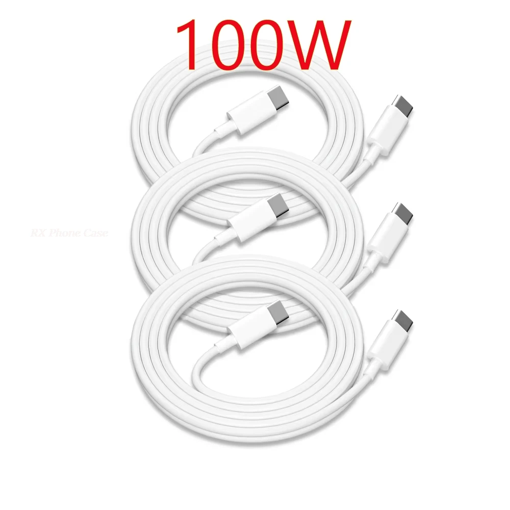 100W Fast Charger Data Cable USB Type C High Speed Data Transfer Cords for Samsung Huawei Xiaomi Quick 7A Charging Cable