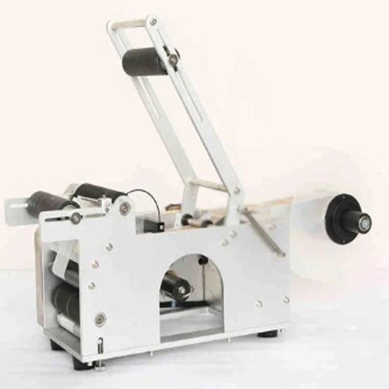 Semi Automatic Round Bottle Labeling Machine Stamp Dispenser Target Pasters Label Sticker Bottle Labeler