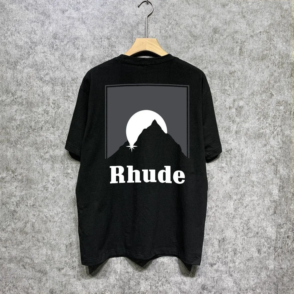 2026 New Y2K Streetwear RHUDE Retro Label Loose Print Graphic Pattern High-Quality Comfortable Casual Unisex Summer T-Shirt