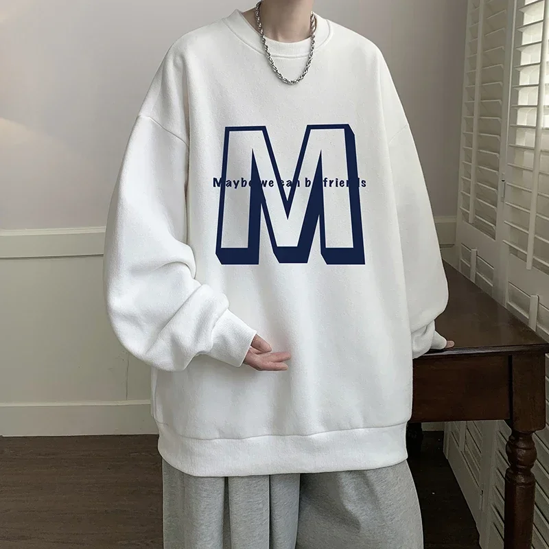 Men's Oversized Hoodie Autumn Letter Print Off White Hoodies Oversize for Men 5XL Unisex Casual Wear Hoody Male Sweatshirt