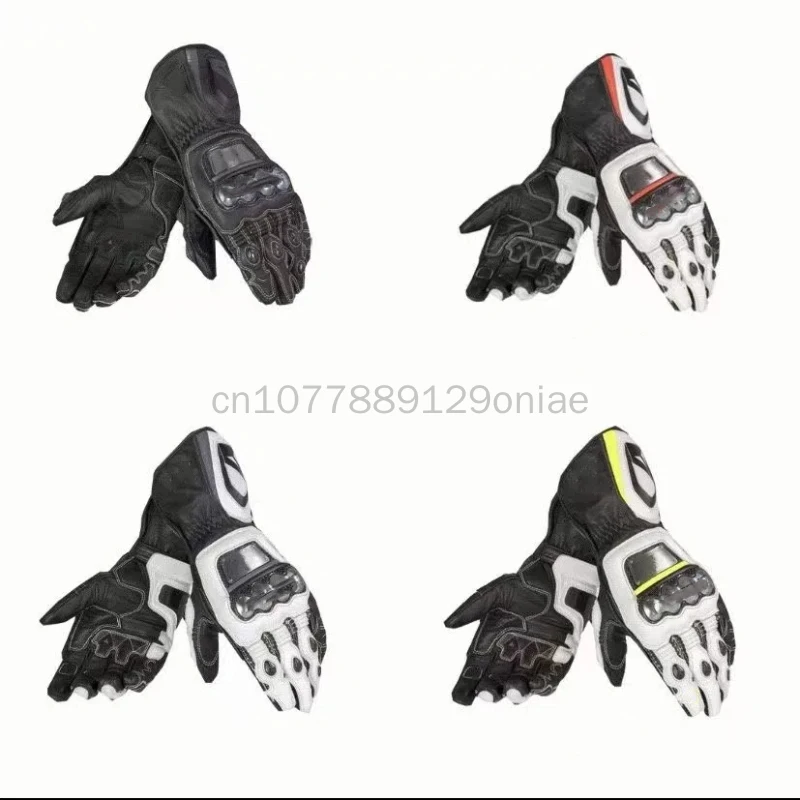 Motorcycle Riding Gloves, Racing Off-road Motorcycle Riding, Anti Fall Titanium Alloy Long Leather Gloves for Men and Women