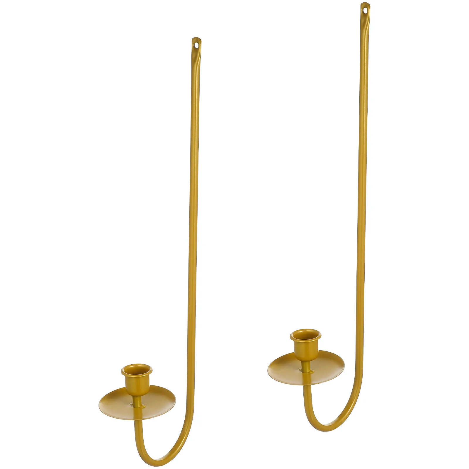 2Pcs Wall Mount Holders Metal Sconces Elegant Slim Design Robust Construction Secure Screw Mount for Living Room