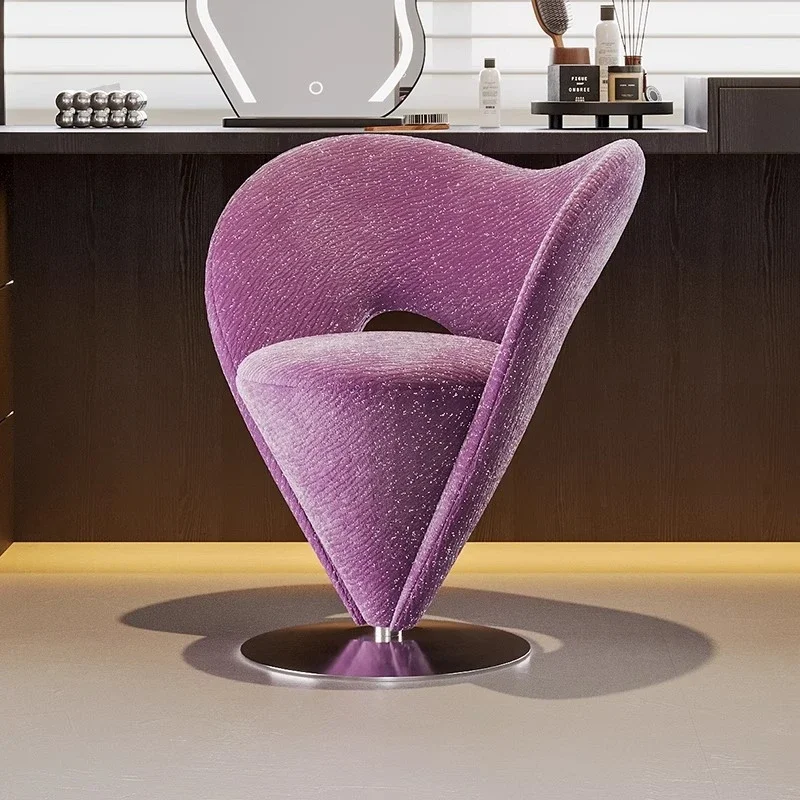 

Light luxury high-end makeup stool single chair Italian single sofa chair designer makeup chair simple leisure chair cone