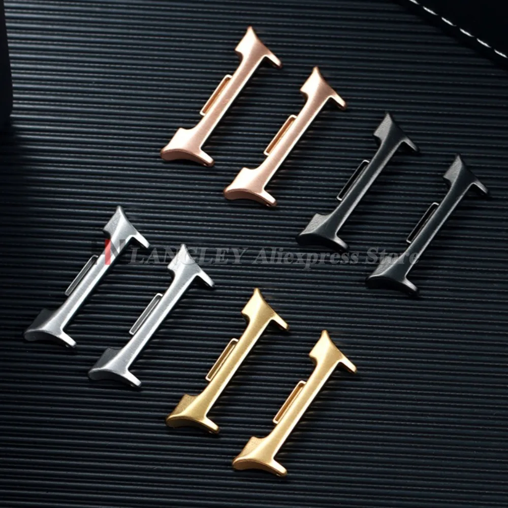 Adaptador de relógio para samsung galaxy watch 8 pulseira clássica conector de aço inoxidável para galaxy watch8 20mm 22mm acessório 1 par