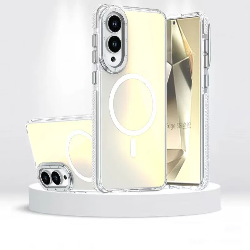 Funda de telefone magnontica وضع تغيير اللون لهاتف Samsung S25 FE S25 EDGE S24 Plus 22 Ultra S24 S23 S21 Ultra S24 FE