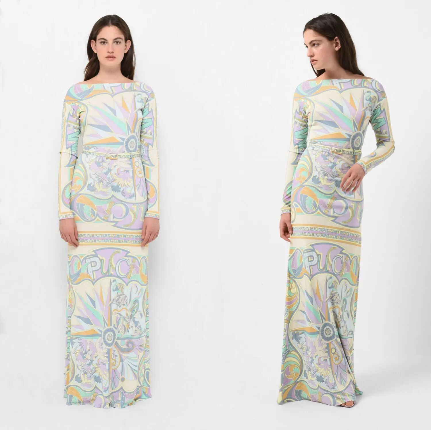 Robe Maxi BOHO pour femmes, manches longues, bleue, haute qualité, extensible, sensation soyeuse, Jersey en Viscose, élégante, longueur au sol, automne 2025