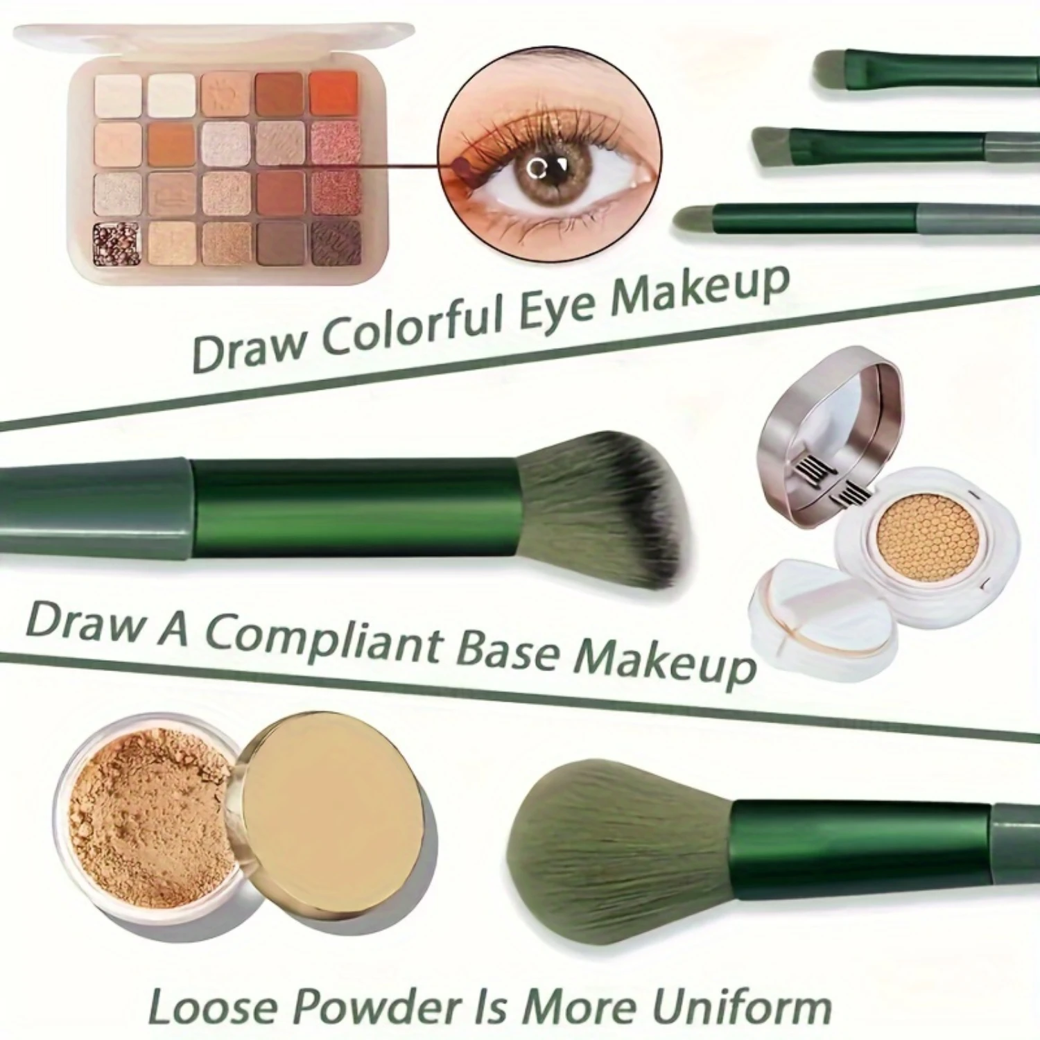 Set di pennelli per trucco morbido e lussuoso da 13 pezzi per applicazioni impeccabili