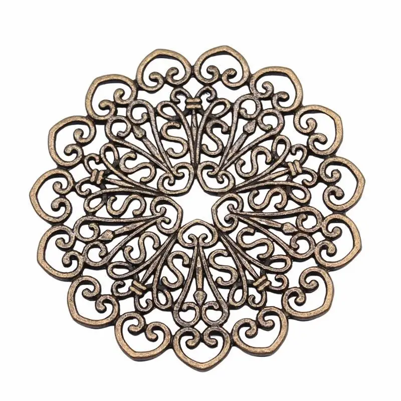 2 Stück DIY Schmuckherstellungszubehör Mandala-Muster Geometrische Anhänger für Handwerk und Handyanhänger-Herstellung – Detail 6