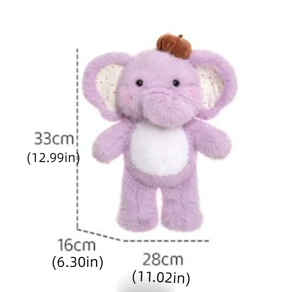 Soffice elefante bambola di peluche morbido placare cartone animato elefante giocattoli di peluche 33 cm collezione elefante giocattoli di peluche bambini compleanno Natale