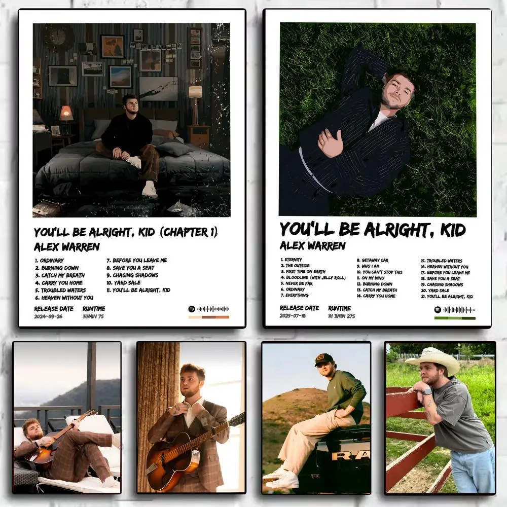 ملصق ألبوم Pop Singer A_Alex W_Waren ملصقات جدارية فنية جدارية مطبوعة صور لغرفة المعيشة المنزلية ديكور المدخل #1