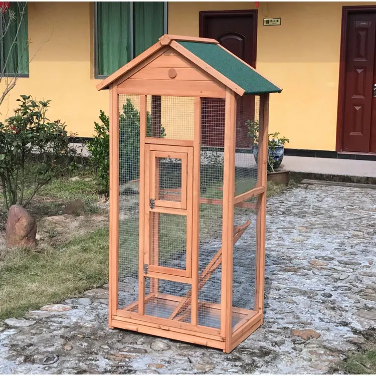 Outdoor Indoor Wood Animal Pet Cage Large Wooden Bird House Cage