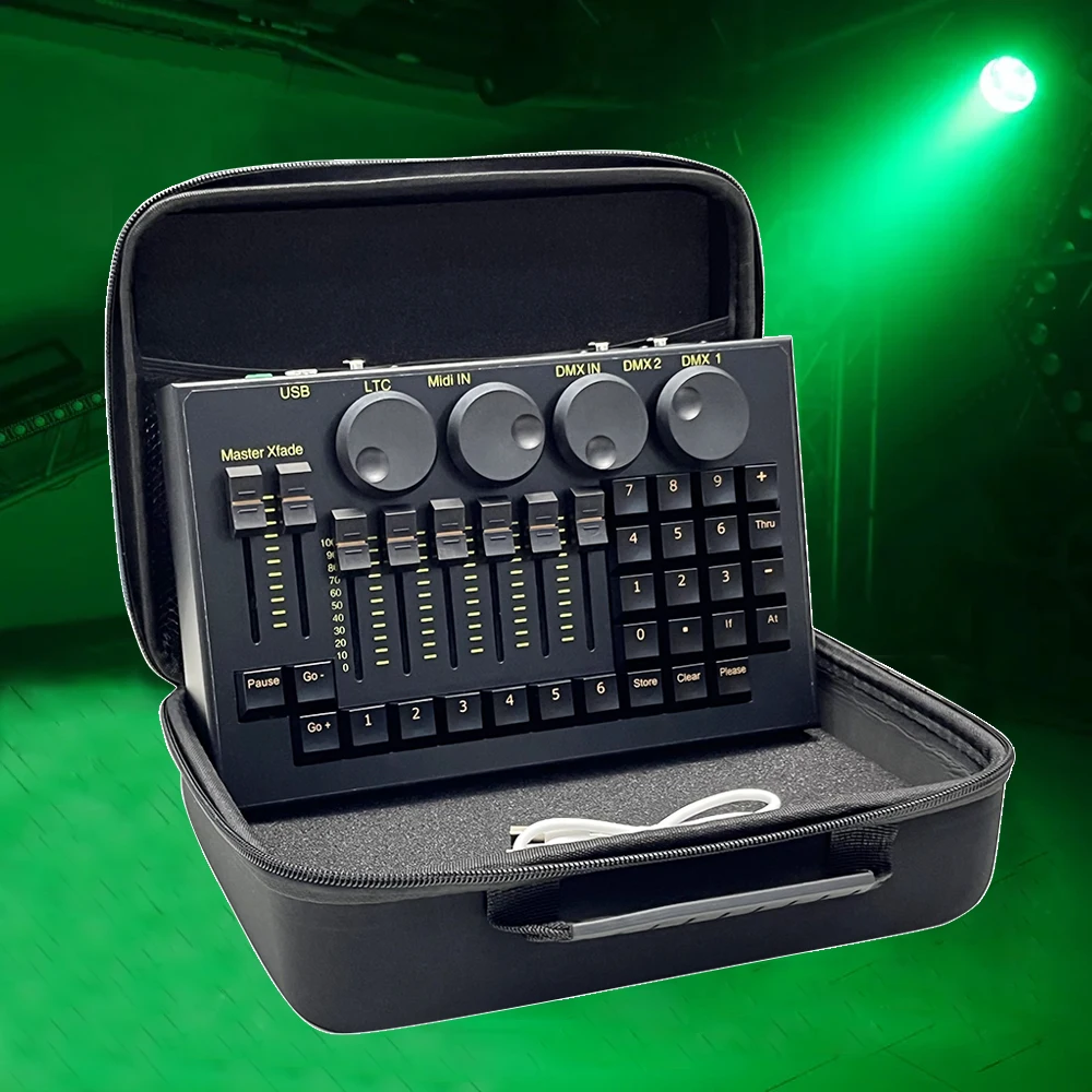 Nuovo Mini Comando Ala Controller di illuminazione Versione MA2 Software Stage Party su PC Console DMX Dj Disco Luci di nozze Alimentazione USB