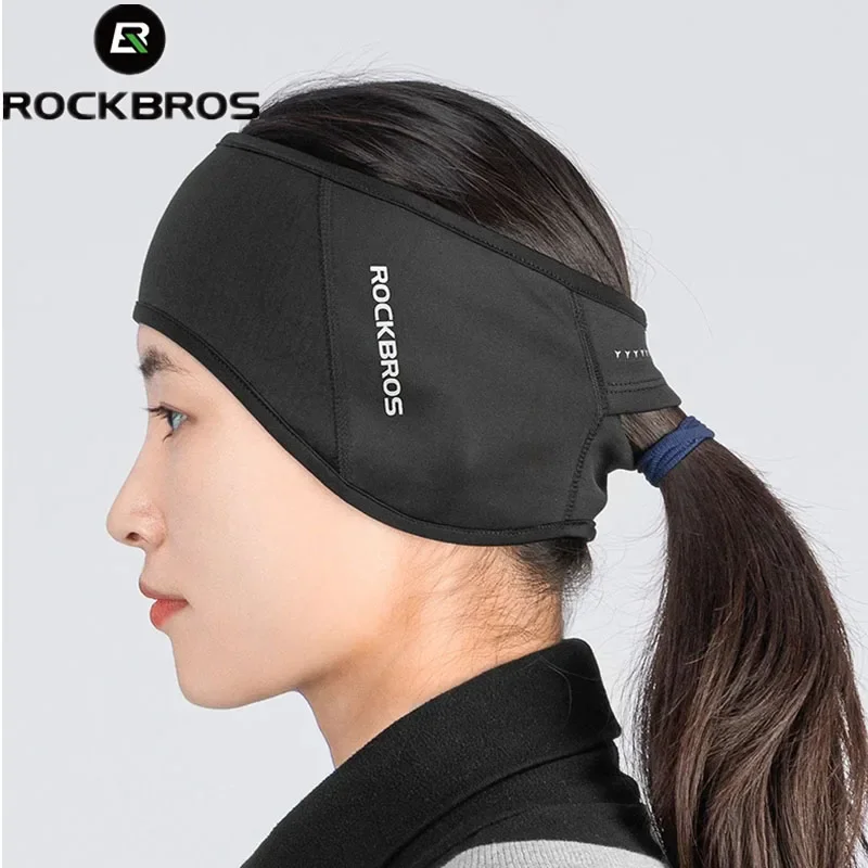 ROCKBROS Lokaler Versand Winter-Fahrradkopfbedeckung Wärme Fleece Winddichtes Fahrrad-Stirnband für Männer und Frauen Ohrenschutz Kopfbedeckung für Fahrrad, Ski, Laufen