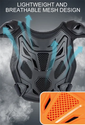 Imagen 2 del producto Chaleco de armadura corporal para montar en motocicleta para niños, protectores de pecho y espalda para Motocross, equipo de protección para ciclismo todoterreno