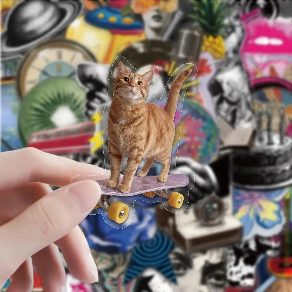 10/30/50/100pcs Cool Y2K INS Cartoon Stickers Transparent Millennium Vintage Decal Graffiti Phone Laptop Waterproof Sticker Toys