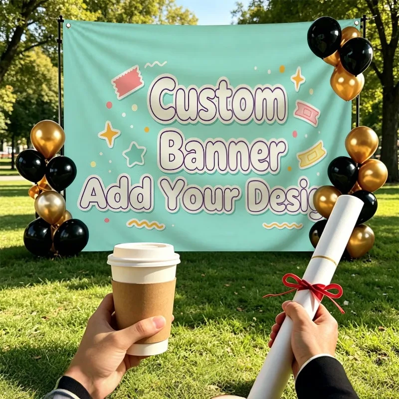 Custom Banner Flags Suitable For Auto Repair Shop Personalized Logo Physical Activities Club Commercial Advertising Promotion