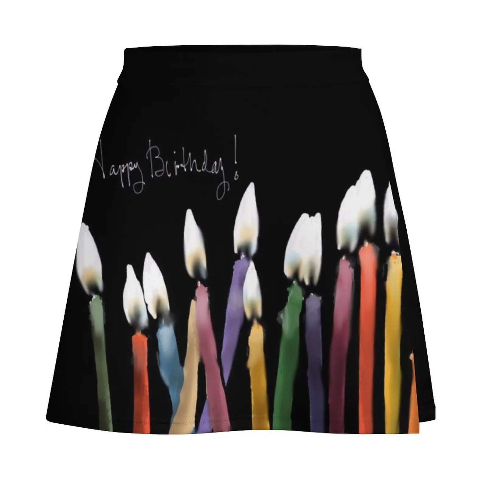 Happy Birthday Candles! Mini Skirt luxury clothes women womans clothing Sexy mini skirt