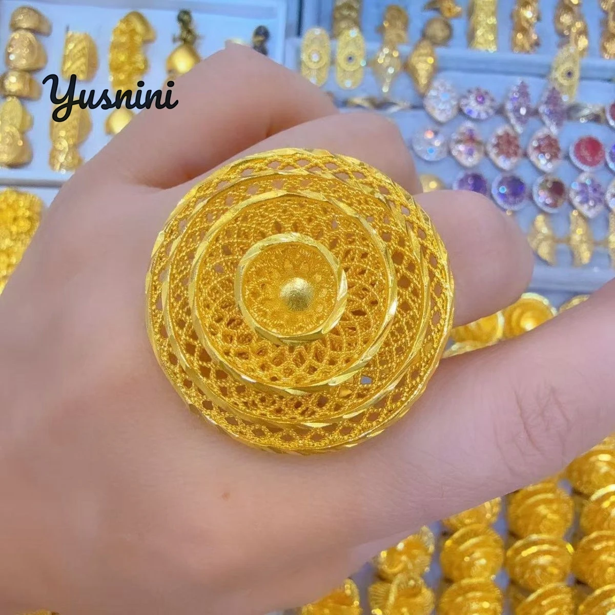 

New German 24K Gold Plated Ring Wedding Party Jewelry Gift for Women YY10802