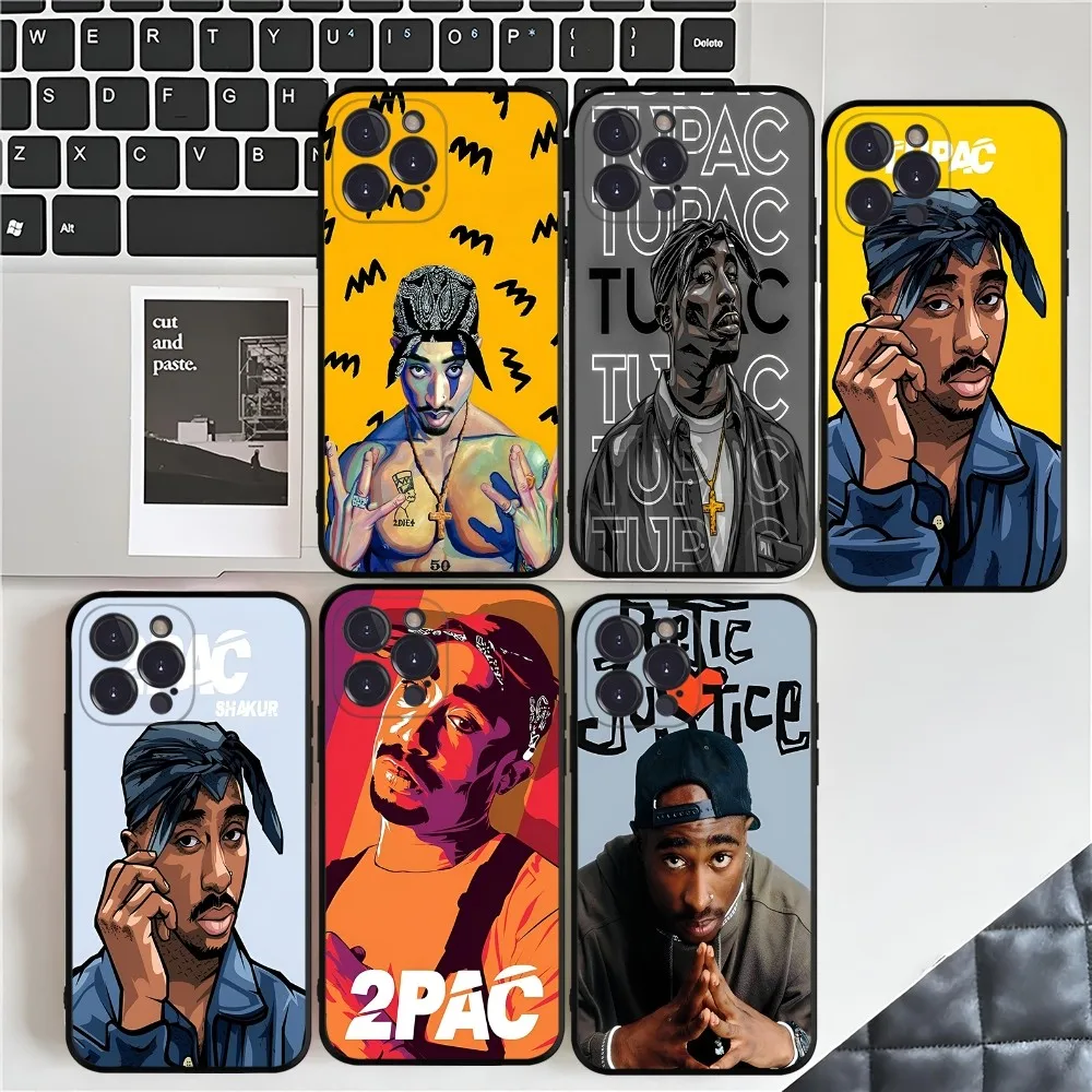 Hip Hop Singer T-Tupac Retro Phone Case For IPhone 16 15 14 11 12 13 Mini Pro XS Max Cover 6 7 8 Plus X Funda Shell