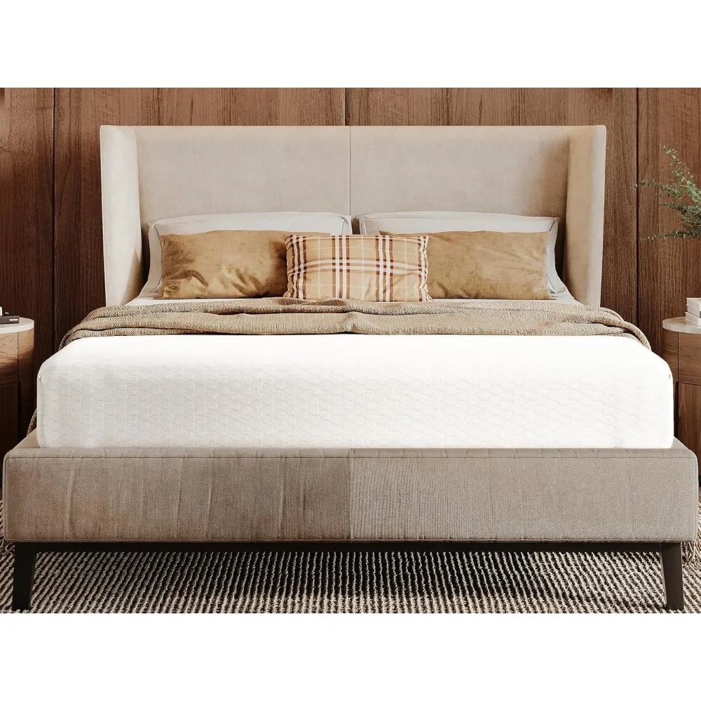 Матрасы, двойной/полный/королевский размер, 8-дюймовый гелевый матрас из пены с эффектом памяти, удобное снятие давления, мягкий тканевый чехол, без стекловолокна