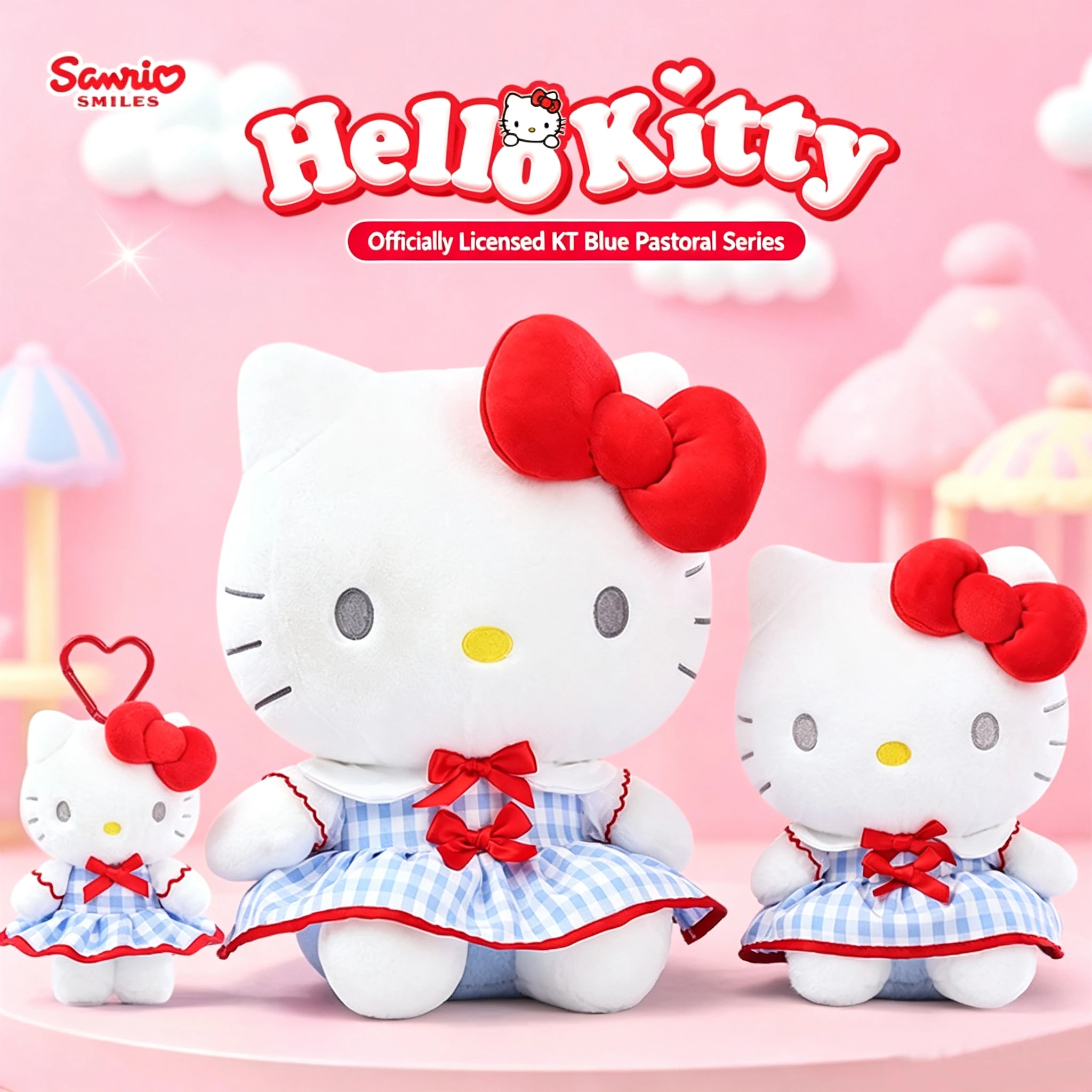 

Kawaii Genuine Sanrio Hello Kitty Plush Toys Doll Girl Valentine's Day Birthday Gift Pillow Doll