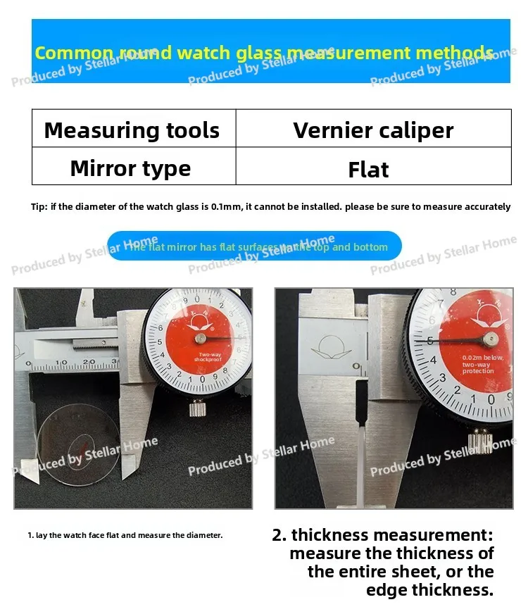 For Casio Citizen Special Size Sapphire Watch Glass Lens 27.4-40.3