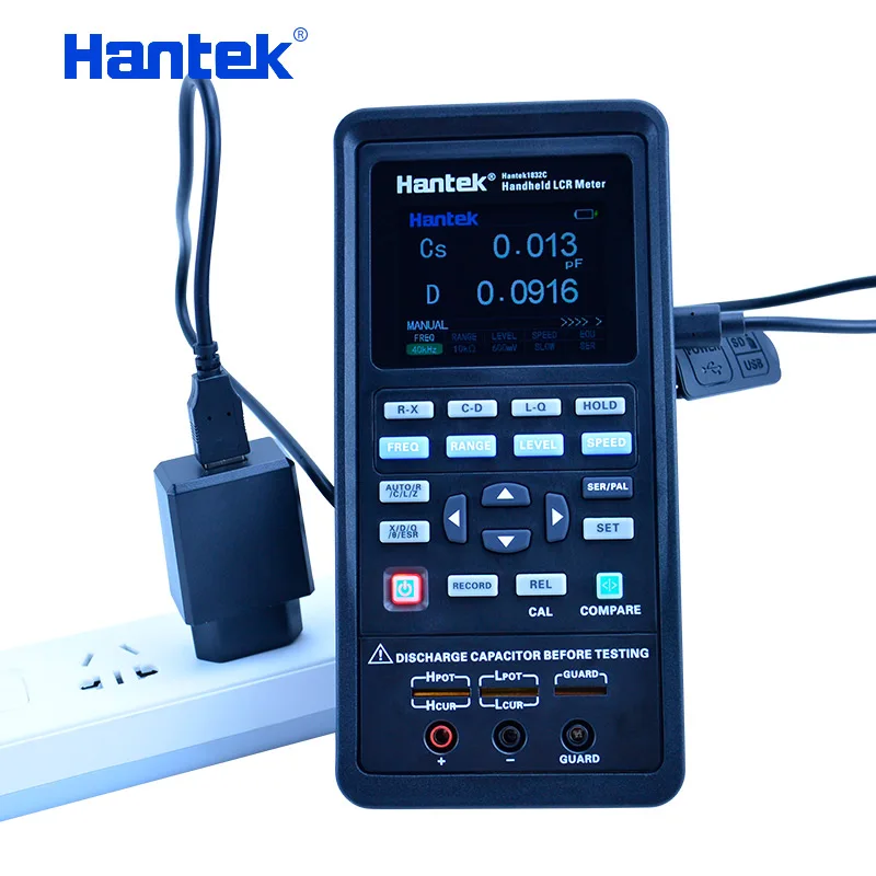 Hantek 1832C/1833C Digital Bridge LCR Meter Portable Handeld Inductance Capacitance Resistance Measurement Tester Tools