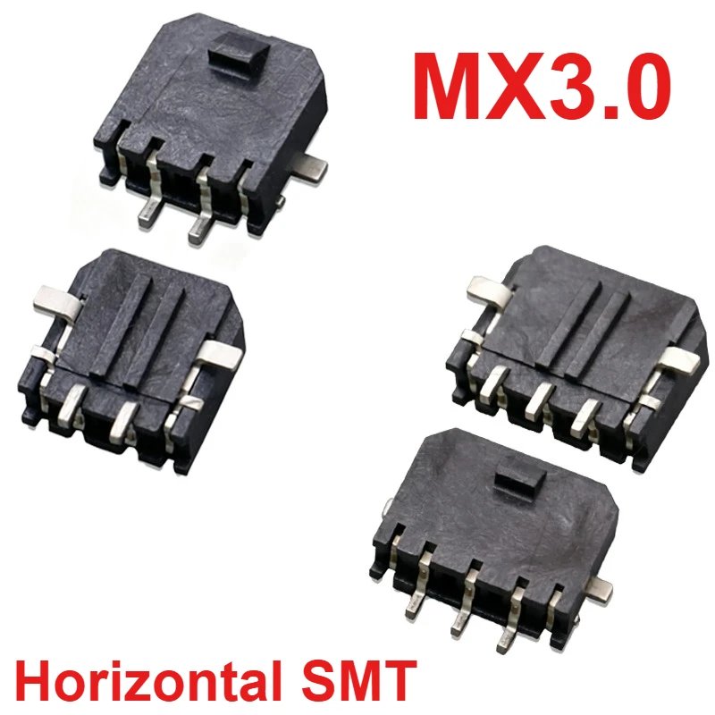 20pcs MX3.0 Connector Mini 5557 3.0mm Pitch SMT Horizontal Socket With Lock Single Row 2P-12P Wire To Board Connector Header